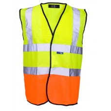 Supertouch Mens Hi Vis Two Tone Vest