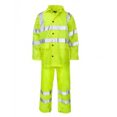 Supertouch Workwear Mens Nylon/pvc Hi Vis Rainwear Rainsuit