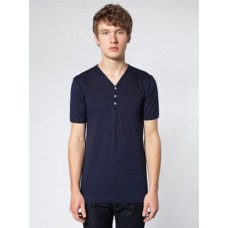 American Apparel Fine Jersey Short Sleeve Henley