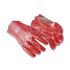 Portwest Workwear Pvc Gauntlet In Red