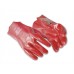 Portwest Workwear Pvc Gauntlet In Red