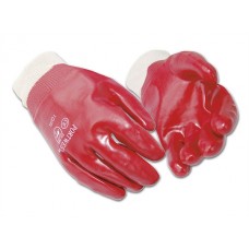 Portwest Workwear Pvc Knitwrist In Red