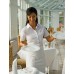 Fruit Of The Loom Lady-fit Short Sleeve Poplin Shirt