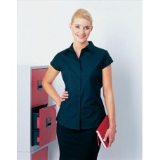 Premier Women's Cap Sleeve Poplin Blouse