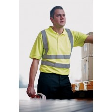 Regatta Mens Hi-vis Wicking Polo In Hi-vis Yellow
