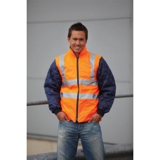 Yoko Hi-vis Quilted Jacket With Detatchable Sleeves