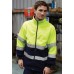 Yoko Hi-vis Two Tone Fleece Jacket In Hi Vis Yellow/navy