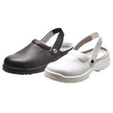 Portwest Workwear Steelite Safety Clog Sb Ae Wru In Black And White