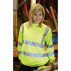 Yoko Hi-vis Heavyweight Sweatshirt In Hi-vis Yellow