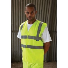 Yoko Hi-vis Open Mesh Vest In Hi-vis Yellow