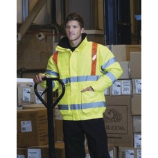 Yoko Hi Vis Management Mens Bomber Jacket