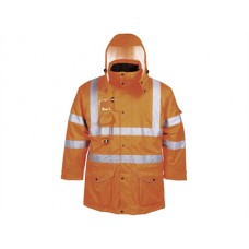 Portwest Workwear Hi-vis 7-in-1 Traffic Jacket, Go/rt In Orange