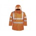 Portwest Workwear Hi-vis 7-in-1 Traffic Jacket, Go/rt In Orange