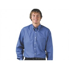 Portwest Workwear Microcheck Shirt Long Sleeves In Blue