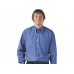 Portwest Workwear Microcheck Shirt Long Sleeves In Blue