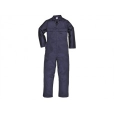 Portwest Workwear Euro Work Cotton Coverall In Navy And Royal