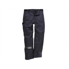 Portwest Workwear Lined Action Trousers In Dark Navy And Black