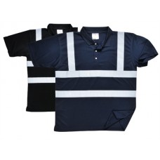 Portwest Workwear Iona Poloshirt In Black And Navy