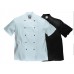 Portwest Workwear Kent Chefs Jacket In Black And White