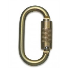 Portwest Workwear Steel Oval Karabiner In Yellow Zinc