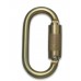 Portwest Workwear Steel Oval Karabiner In Yellow Zinc