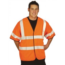 Super Touch Hi Vis Short Sleeved Waistcoat In Orange