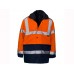 Super Touch Hi Vis 2 Tone Parka Jacket In Orange/blue