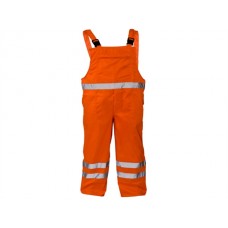 Super Touch Hi Vis Polycotton Bib & Brace Trousers In Orange