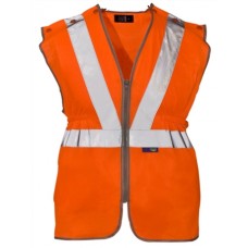 Super Touch Hi Vis Polyester Long Tracker Waistcoat In Orange