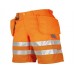 Projob Workwear Men's 6503 Shorts Hv In Yellow And Orange
