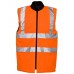 Super Touch Reversible Twill Lined Bodywarmer In Orange