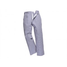Portwest Workwear Greenwich Chefs Trousers In Blue/white Check
