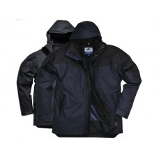 Portwest Workwear Maine Shell Jacket In Navy/black And Charcoal
