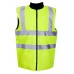Supertouch Mens Reversible Twill Lined Bodywarmer In Yellow