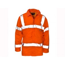 Super Touch Pu Storm-flex Breathable Parka Jacket In Orange