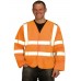 Super Touch Hi Vis Long Sleeved Waistcoat In Orange