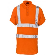 Supertouch Workwear Hi Vis Polo Shirt With Orange/orange Std Tape