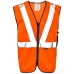 Super Touch Hi Vis Polycotton Long Tracker Waistcoat In Orange