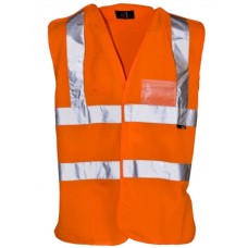 Super Touch Hi Vis Pull Apart Vest With Id Pocket In Orange