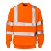 Supertouch Mens Hi Vis Crew Neck Sweatshirt In Orange