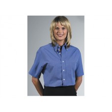 Portwest Workwear Microcheck Shirt Short Sleeves In Blue