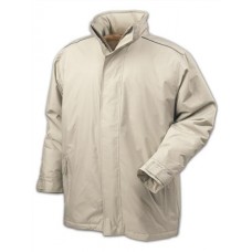 Printer Men's Toboggan Jacket In Sand And Red