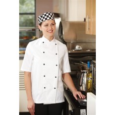 Dennys Chefswear Lightweight Short Sleeve Jacket In White