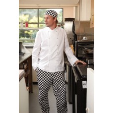Dennys Chefswear Men's Long Sleeve Jacket In White