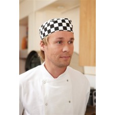 Dennys Chefswear Skull Cap In Black/white Check