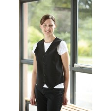 Dennys Chefswear Unisex Lined Waistcoat In Black