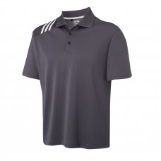 Adidas Men's Climacool 3 Stripe Solid Polo Shirt