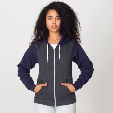 American Apparel Unisex Two Tone Flex Fleece Full Zip Hoodie