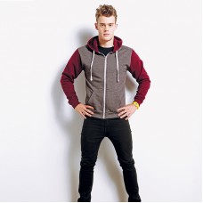 Awdis Just Hoods Retro Zoodie Full Zip Hooded Sweatshirt