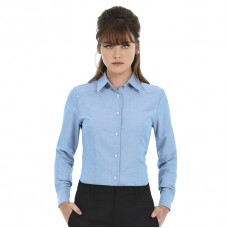 B&c Collection Women's Soft Collar Oxford Long Sleeve Blouse